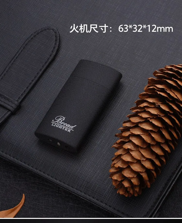 Ultra-thin Portable Metal Lighters Frosted Red Flame Inflatable Windproof Lighter Fashion Men and Women Cigarette Lighter