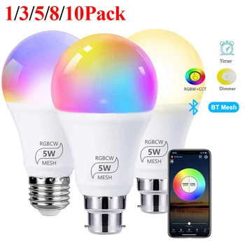 

E27 LED Smart Bluetooth bulb Wifi Smart LED Dimmable bulb RGB RGBW LED Bulb Light Color Changing Dimmable Remote Controller D30