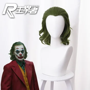 

Batman Joker Outfit Uniform Cosplay Costume Arthur Fleck Mask Suit Joker wig Halloween men's clown party costume
