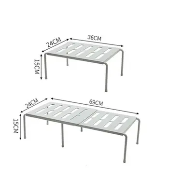 

Kitchen Expandable Stackable Cabinet Counter Shelf Organizer Racks Bathroom Under Sink Pantry Desktop Storage Organizer Holders