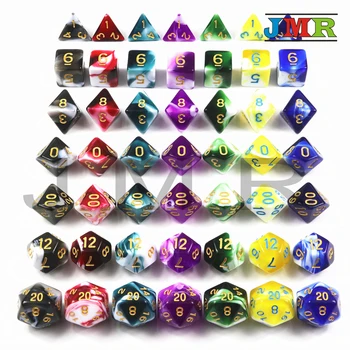 

Top Quality Hot Nebula Dice 7 Dice Set D4 D6 D8 D10 D% D12 D20 for Board Games Rpg Dados Jogos Dnd Rpg