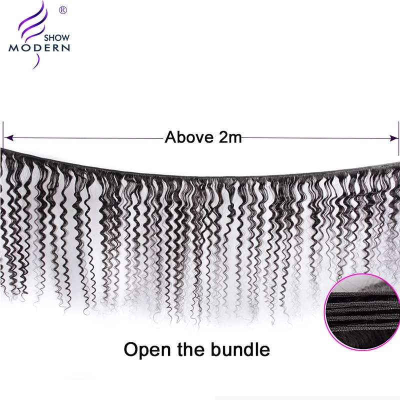 3 пряди с глубокой волной и застежкой бразильские волосы для плетения