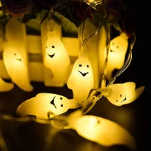 Хэллоуин украшение призрак лампа светодиодный светильник светодиодный гирлянда наружное внутреннее украшение 3 м 20 светодиодный s домашние вечерние украшения лампы