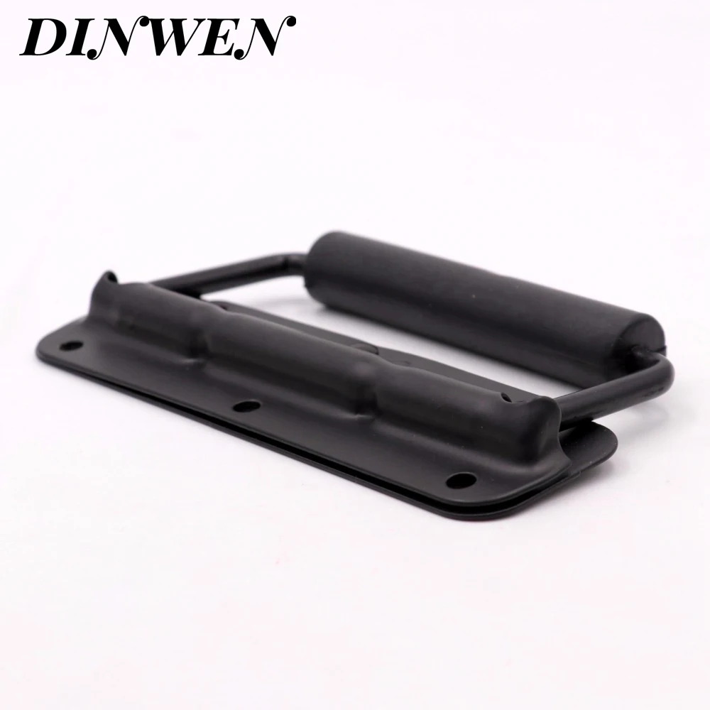 

1PC 140x42mm Black Steel Handle Strap With Spring Load Flip for Guitar Amplifier Speaker Cabinet Stage Loudspeaker