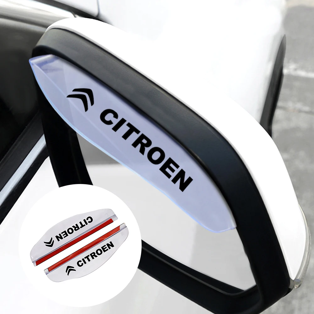 

2PCS Sunshade Car Rearview Mirror Protector Rain Eyebrow Cover For Citroen C1 C2 C3 C4 C5 C6 C8 C4L DS3 DS4 DS5 6 DS5LS C-ELYSEE