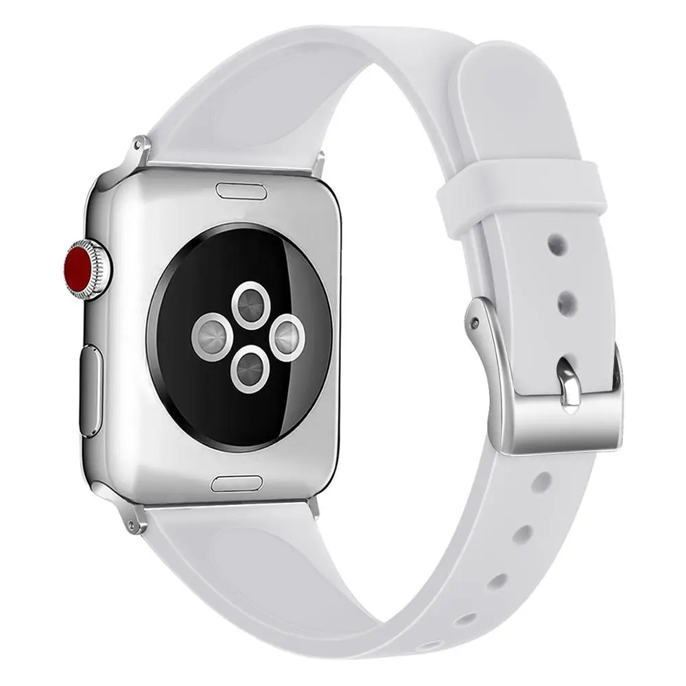 Браслет для Apple Watch Band 38 мм 40 42 44 силиконовый ремешок Iwatch Bands Series 4/3/2/1 81006|Ремешки