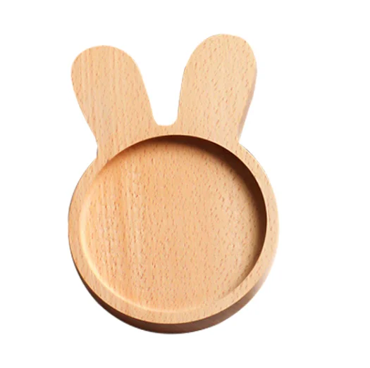 Bunny Ермакова деревянный поднос наборы посуды тарелки блюда кошка кролик олень форма еда десерт чай фрукты орехи посуда - Цвет: Bunny