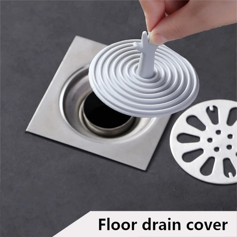 Drain Stopper Basin Drain Stopper Bathroom Sink Plug Silicone Drain Stopper Washbasin Drain Plug Bathroom Sink Stopper Silicone Drain Stopper Bathroom Floor Drain Cover Kitchen Sink Deodorant Insect-proof Sealing Plug Universal Round Cover