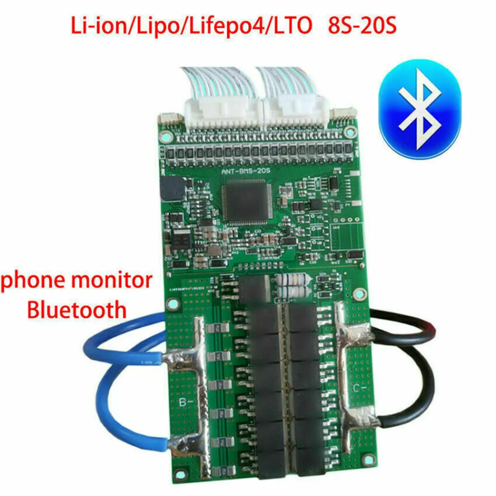 80A/300A/400A 8S ~ 20S умный литиевый Lipo Lifepo4 аккумулятор лто плата защиты BMS Bluetooth