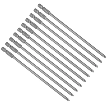 

uxcell 10 Pcs 1/4 Shank 150mm Length 4mm Phillips PH1 Magnetic S2 Screwdriver Bits