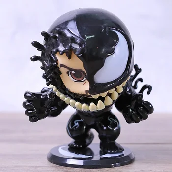 

Hot Toys Cosbaby Venom & Eddie Brock PVC Action Figure Toy Bobble Head Doll for Car Decoration