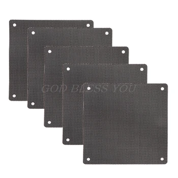 

5Pc Computer Mesh PVC Case Fan Dust Filter Dustproof Cover Chassis Dust Cover 12cm x 12cm Drop Shipping
