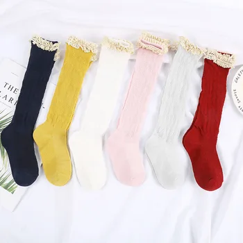 

baby socks girl Cute Socks Lace Design Cotton Long Socks Party Infant Children Soft Crib Leg Warmer kids socks girls 3 years w