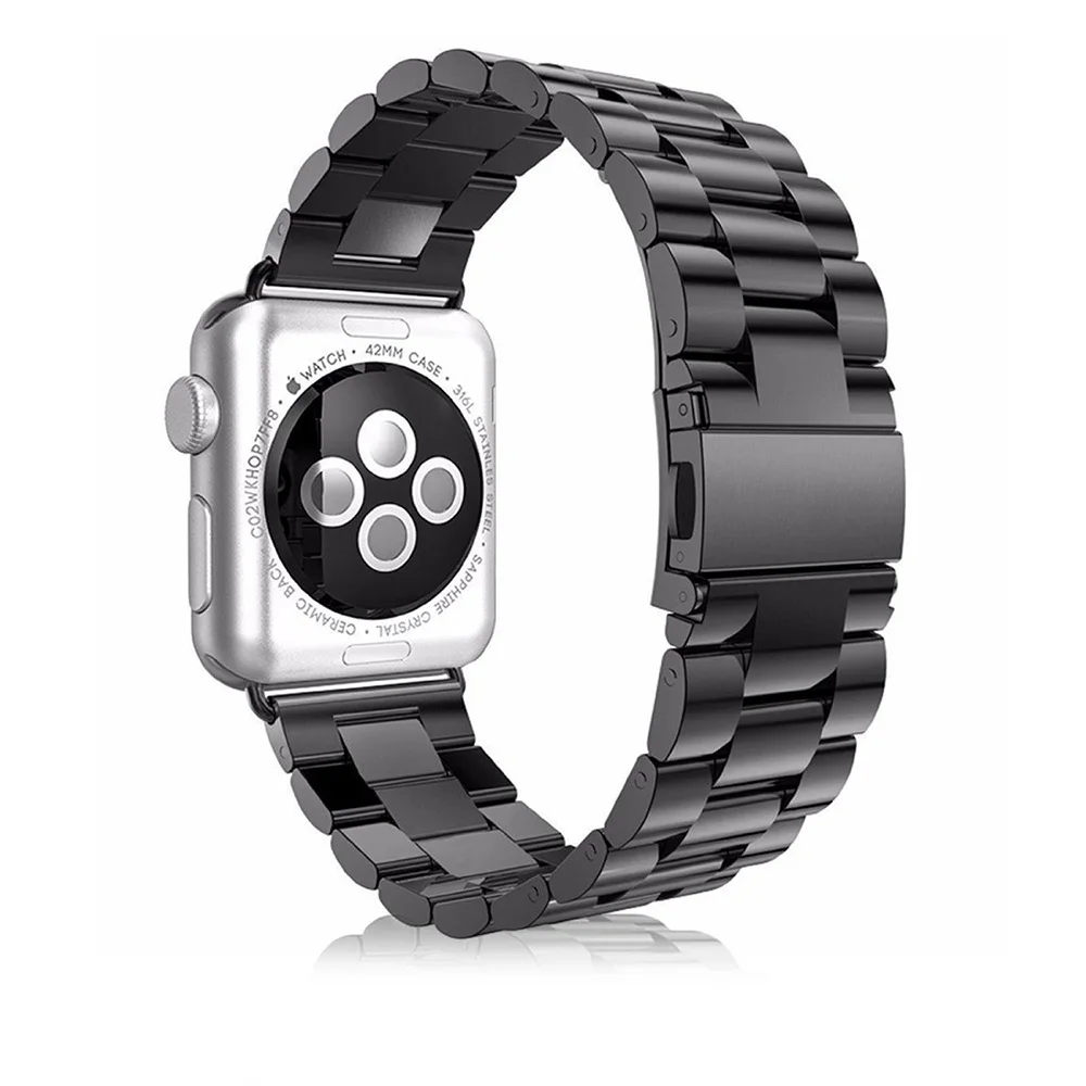 Нержавеющая сталь ремешок для наручных часов Apple Watch 5 4 40 мм 44 мм длина браслета металлические звенья браслет для наручных часов IWatch 1/2/3 ремешок 42 мм, 38 мм, аксессуары для наручных часов