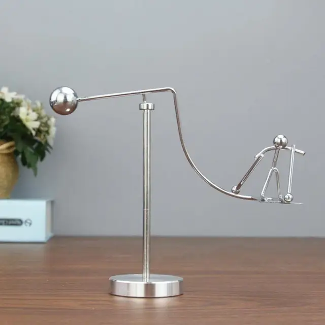 Newton Pendulum Cradle Creative Balance Men  Ball Crafts Tumbler Kids Desk Toy Metal Home Decoration Accessories 3