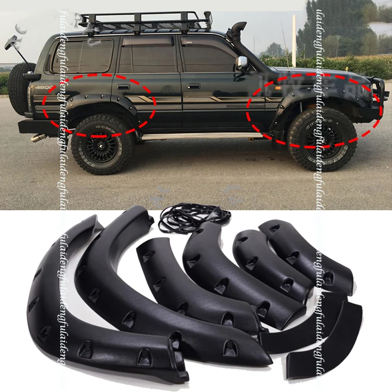 Parts & Accessories 6pcs Fender Flares Wheel Arches Wide body For