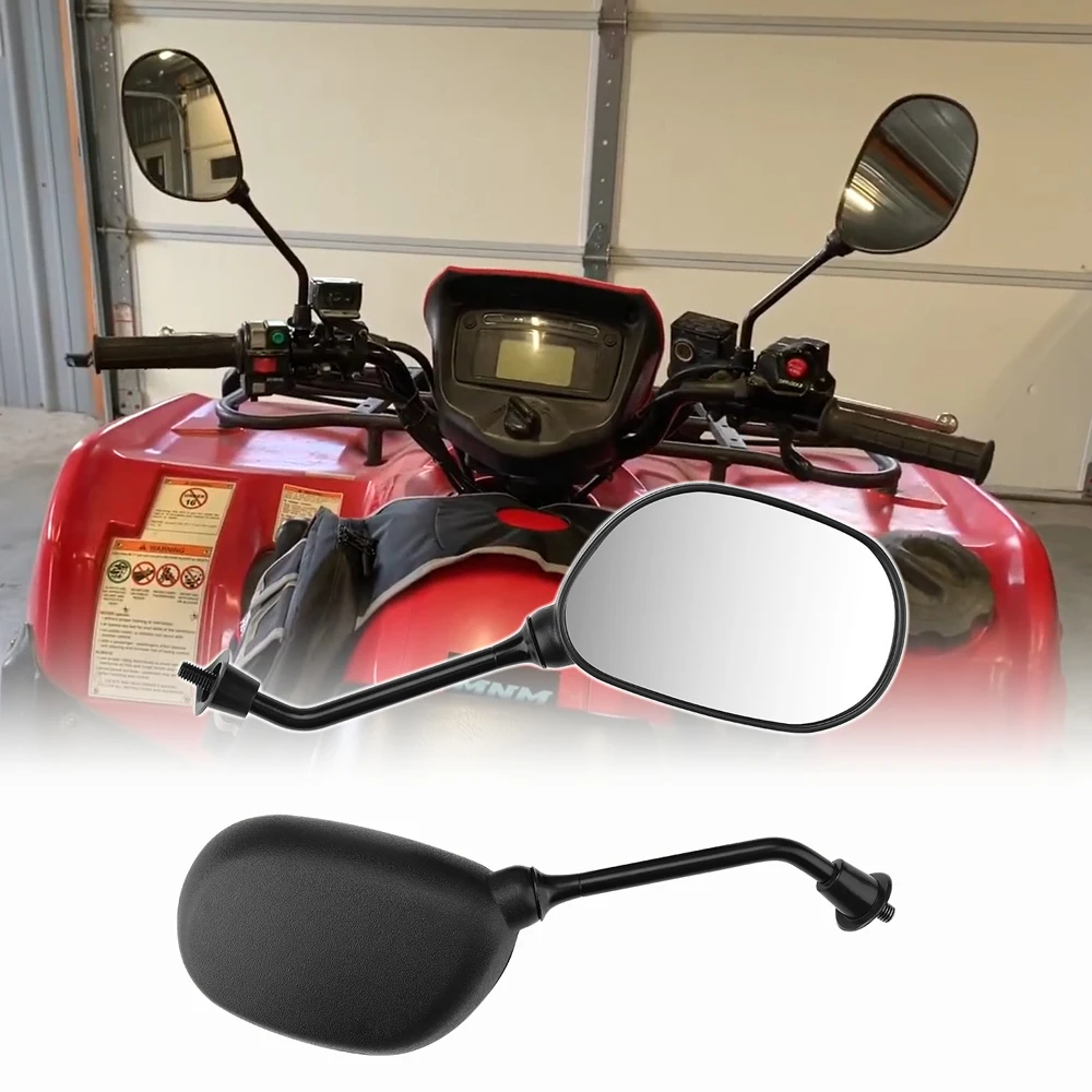 Atv Universal Rearview Mirror 8mm Handlebar Mount Bracket Holder Clamp