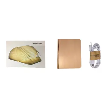 

ICOCO Portable USB Rechargeable LED Magnetic Foldable Wooden Book Lamp Night Light Desk Lamp Hot Sale for Home Decor Drop Ship