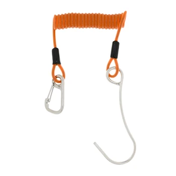 

Scuba Diving Dive Reef Hook with Retractable Coil Lanyard Attachment