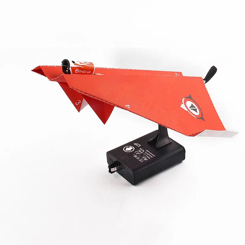 Electric Paper Airplane DIY Powerup Foldable Aircraft Model Charging Motor Glider With 2pcs Paper Air Plane Kids Outdoor Toy 2pcs e10 interface b c k welding soldering head iron tips with sponge usb charging soldering set tool for spot wire drag welding