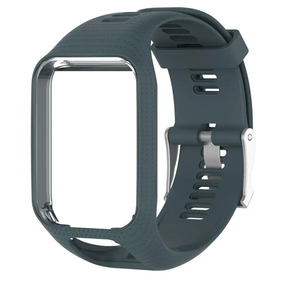 Силиконовый сменный ремешок для часов TomTom Runner 2 3 Spark 3 gps - Цвет: Slate