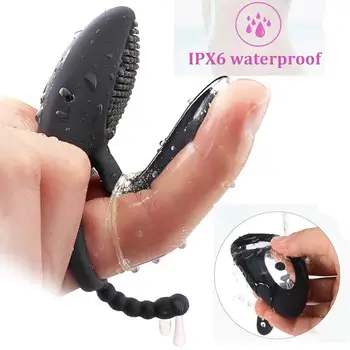 Penis Vibration Ring Cock Prostata Massage Delay Ejaculation Clitoris Stimulator Anal Beads Vibro Panties Sex Toys For Couples 5