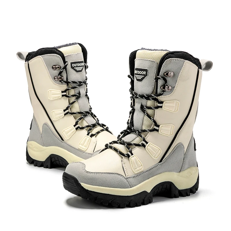 Skup ERNESTNM buty damskie ocieplane ciepłe zimowe pluszowe połowy łydki wodoodporne damskie botki czarne z połyskiem rozmiar Pu skórzane buty damskie Botas Mujer