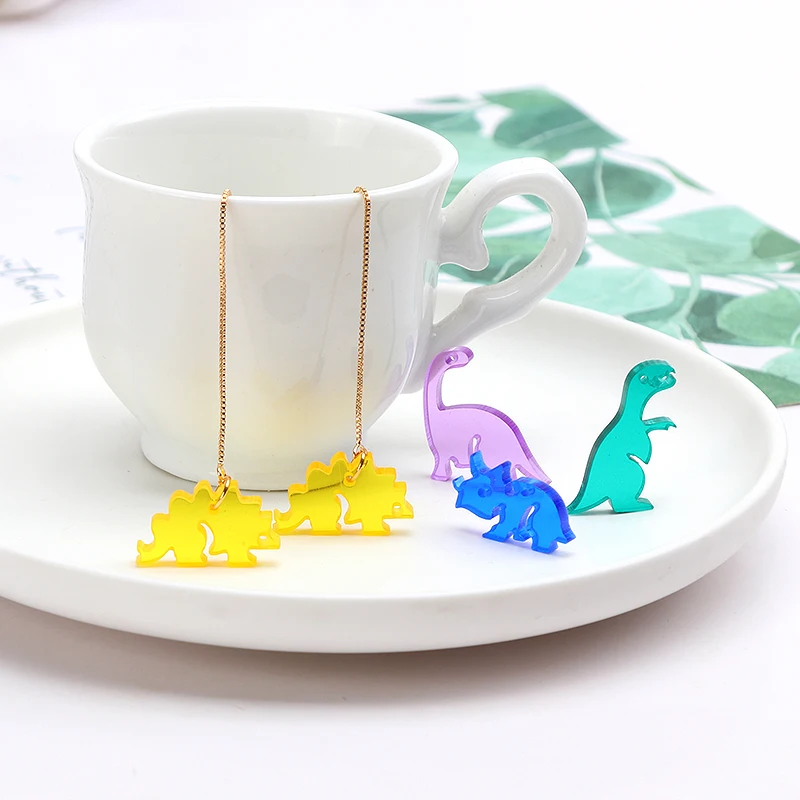 Серьги в виде динозавров 10 шт. фурнитура для браслета с животными цепочка брелок
