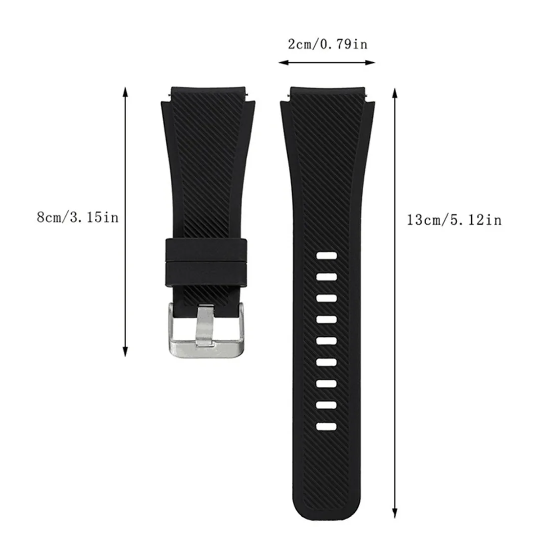 Sport Soft Silicone Strap for Samsung Gear S3 Frontier Classic Watch Band Replacement Pure Color Smart Wristband Bracelet