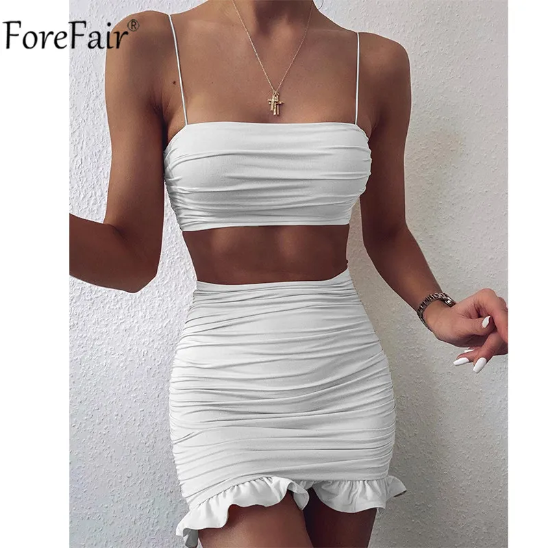 two piece mini skirt and top