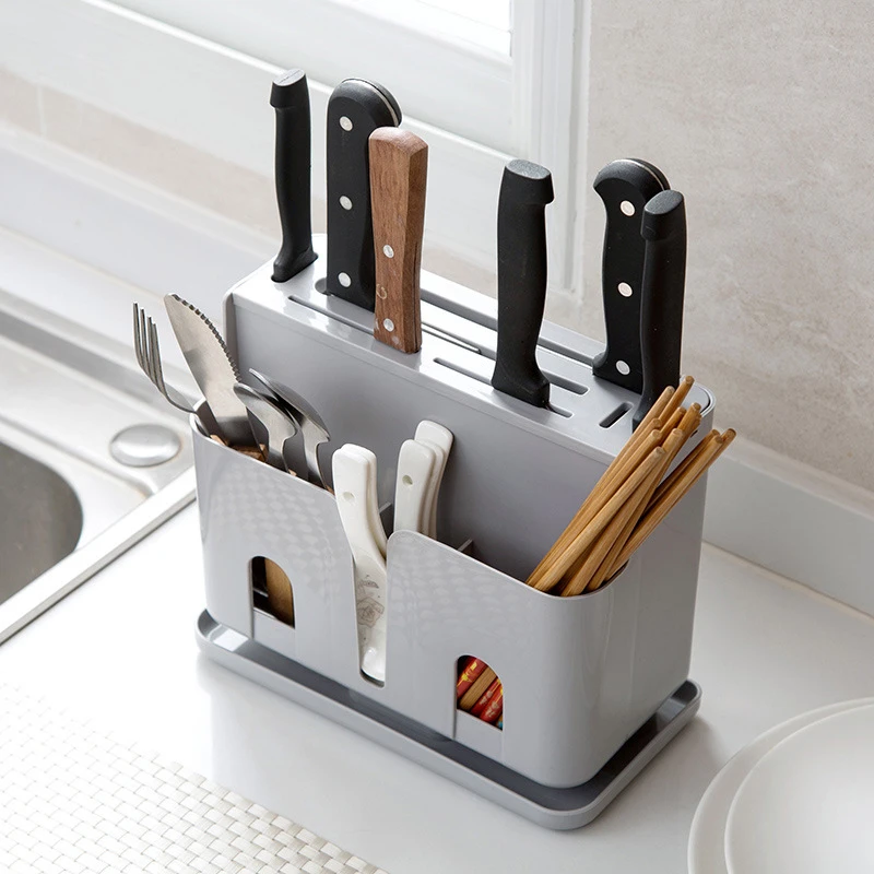 

Drain Rack Kitchen Tableware Rack Multi-Function Knife Rack Chopstick Cage Plastic Rack Storage Chopsticks Shelf Organization