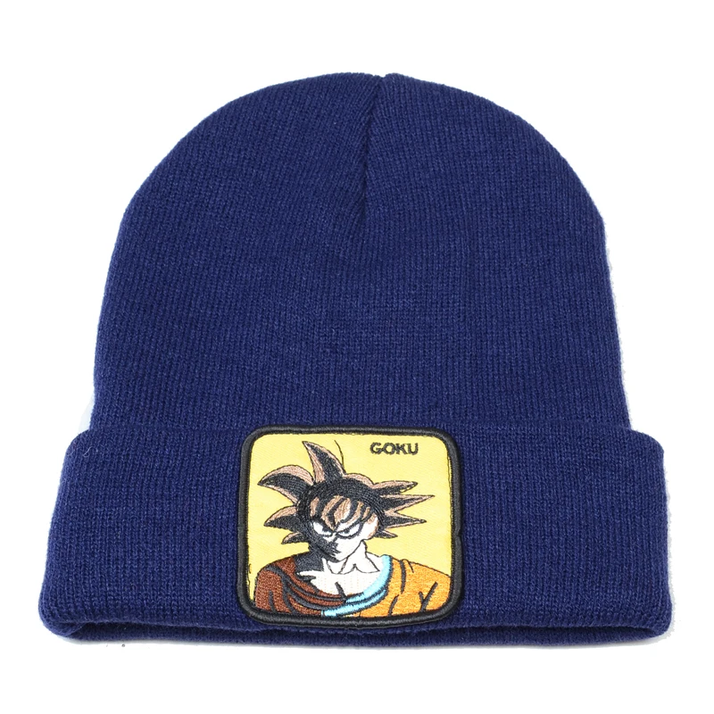 Dragon Ball Z GOKU Beanie Hat Япония Аниме Сон Гоку вязанная шапка с вышивкой унисекс зимний теплый для катания на лыжах Шапки Крючком Эластичная зимняя шапка
