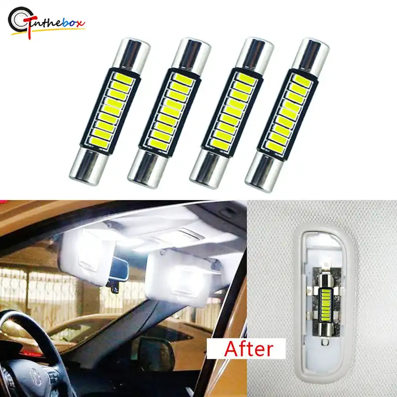 PA 4x LED 5050 3SMD Fuse Festoon Bulb Dome Interior Light & Car Auto - View #5