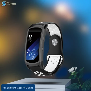 

YAYUU Dual Color Silicone Wrist Strap For Samsung Gear Fit 2 Fit2 Pro SM-R360 Sport Band Replacement Watchband