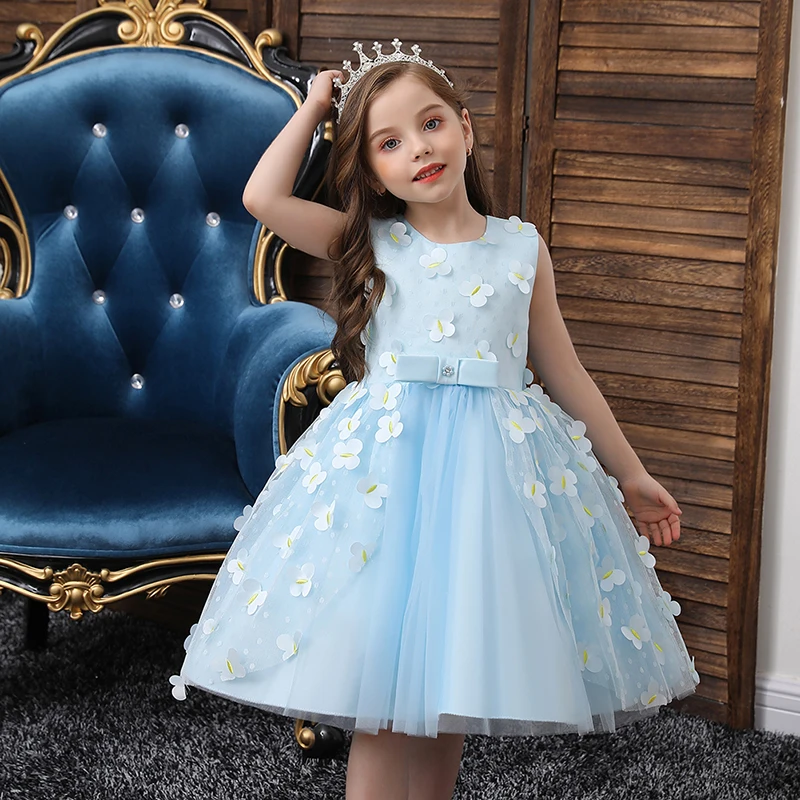 Princess Flower Girl Dress Summer Tutu Wedding Birthday Party Kids Dresses For Girls Children's Costume Teenager Prom Designs | Детская