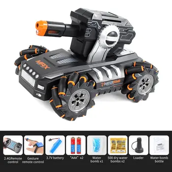 

UK2075 1:16 Simulation RC Military Tank Launch Water Bomb Armor Interactive Battle 2.4g Watch Drift Remote Control Car Toy