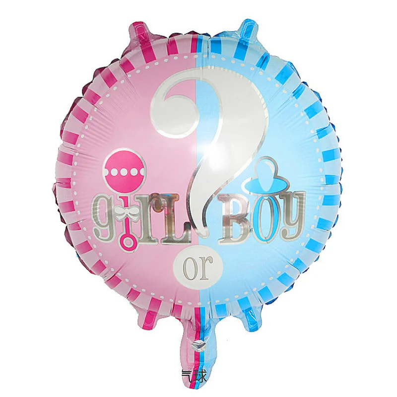 

Discount Selling Baby Gender Disclosure Party Decorating 18 Inch Balloon Boy or Girl Revealing Aluminum Balloon baby