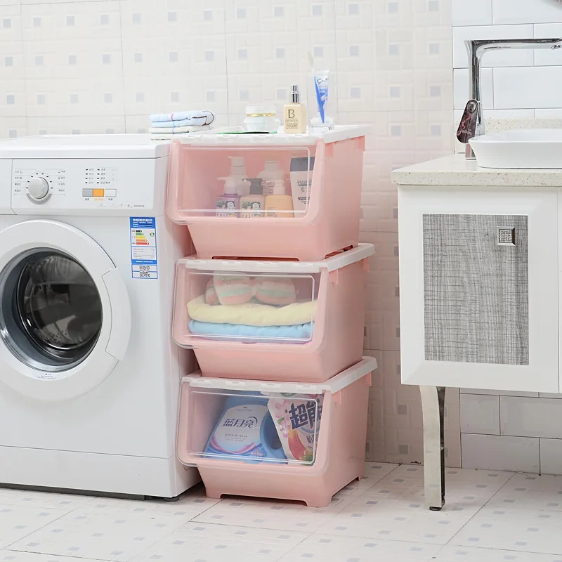 

2020 New Large Capacity Stackable Kitchen Spices Organizer Container Bathroom Clothes Box Multifunction Home Kid Toy Storage Box