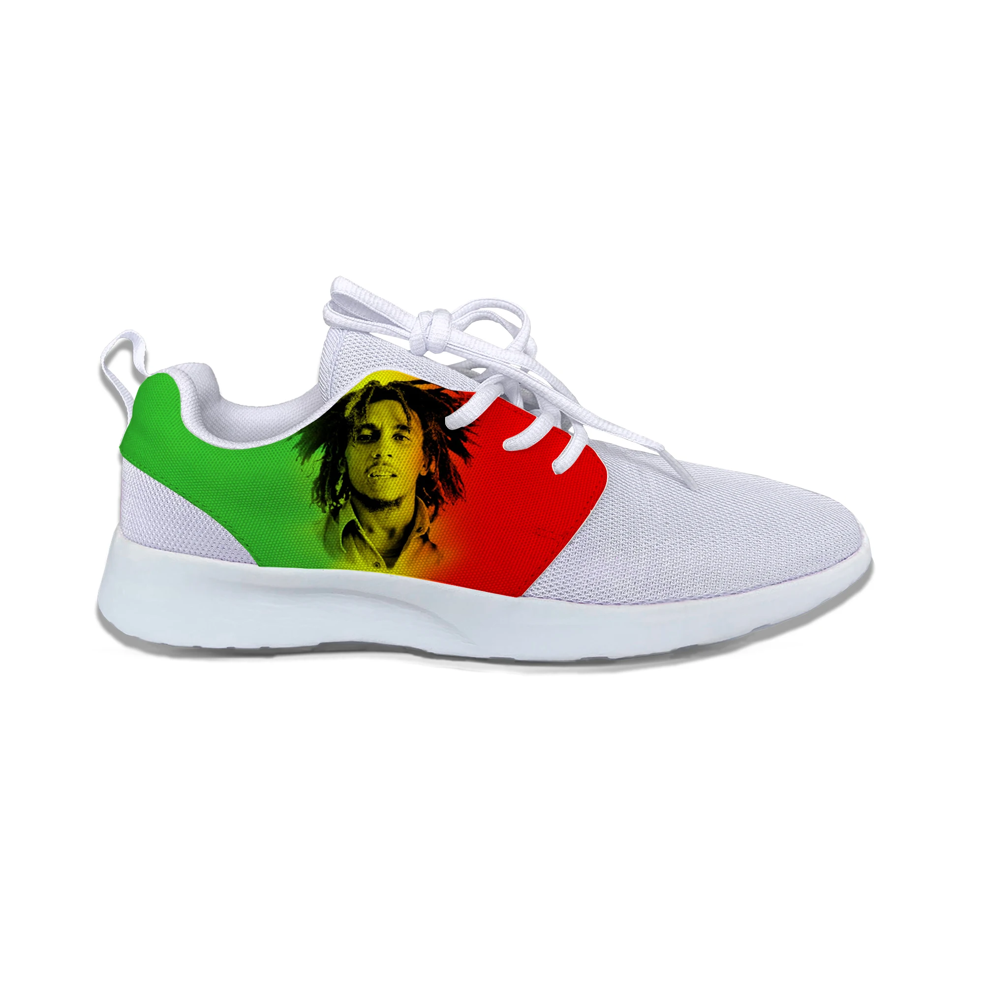 Marley Боб регги музыкальный певец Горячая Мода забавные детские спортивные кроссовки повседневные дышащие кроссовки с принтом для мальчиков и девочек