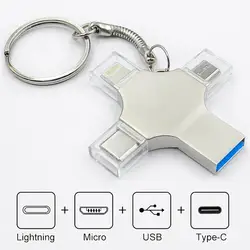 Bru – clé Usb 3.0 Otg de Type c 4 en 1, support à mémoire de 16gb 32gb 64gb 128gb 256gb, lecteur Flash pour Iphone ipad Android 