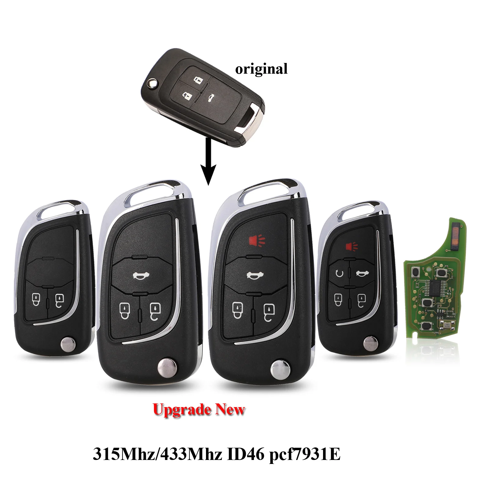 Keyforkess 315Mhz/433Mhz Modificato di Vibrazione di Chiave Dell'automobile Per Chevrolet Cruze Malibu Aveo Tasto di Controllo A Distanza Fob Pieghevole lama con ID46 10 Keyforkess 315Mhz/433Mhz Modificato di Vibrazione di Chiave Dell'automobile Per Chevrolet Cruze Malibu Aveo Tasto di Controllo A Distanza Fob Pieghevole lama con ID46 - H21cc23a3843f4051a418eacd63312b2fQ