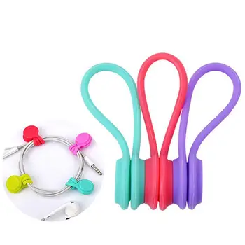 

Earphone Cord Winder New Cute Multifunction Magnetic Cable Holder Organizer Clips Headset Winder Silicone