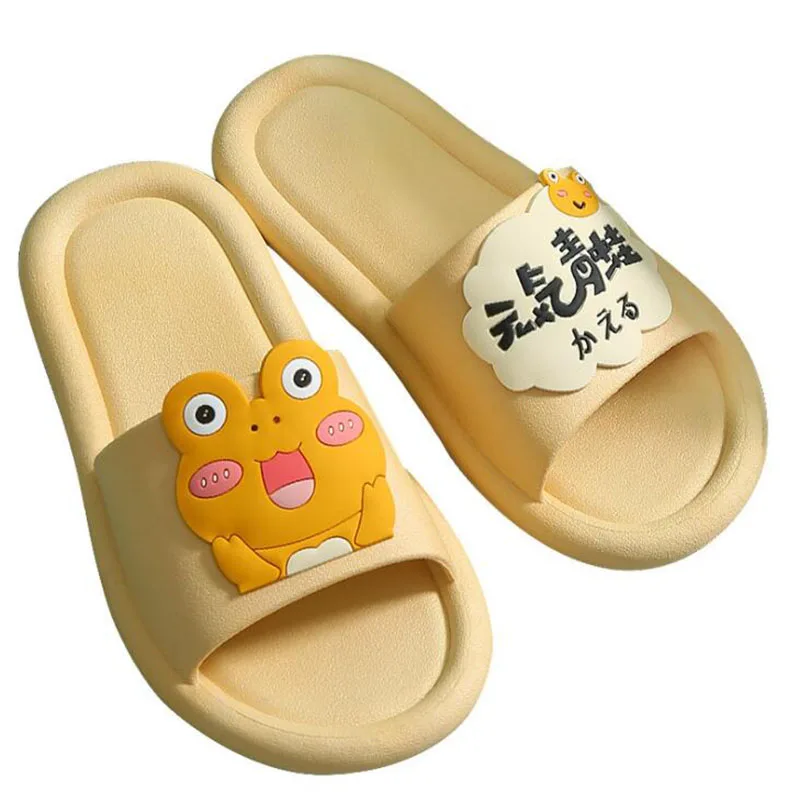 Шлепанцы женские нескользящие мультяшный рисунок пляжные сандалии шлепанцы для