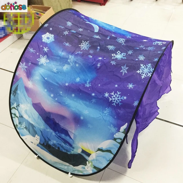 Dream Fantasy Tents kids Bed baby child Tent Cartoon Foldable Magic Playhouse Comforting Night Sleeping Princess Secret Castle 4