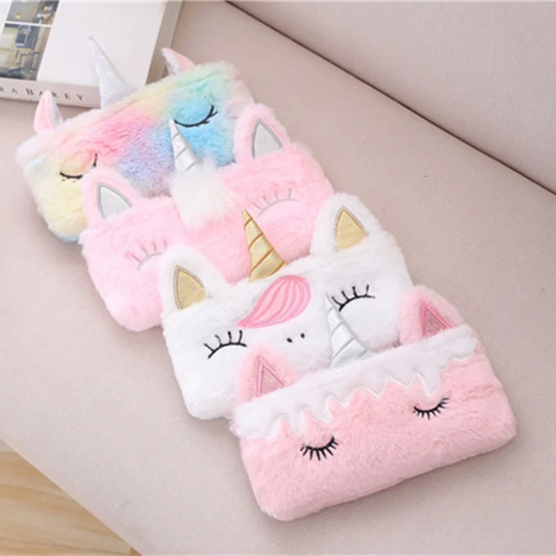 Милый плюшевый чехол-карандаш в виде единорога из парусины kawaii estuche para lpices для девочек trousse scolaire school lapices cartuchera astuccio