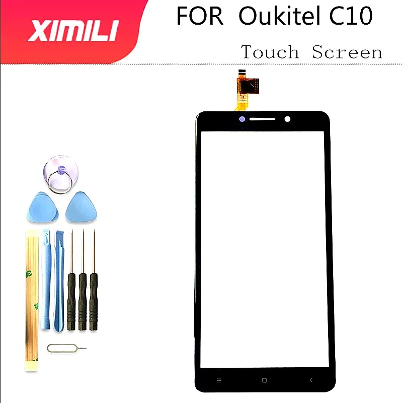 

5.0 Inch front outer glass For oukitel C10 / C10 Pro Touch Panel Touch Screen Digitizer Sensor Replacement C 10 C10 Pro + Tools