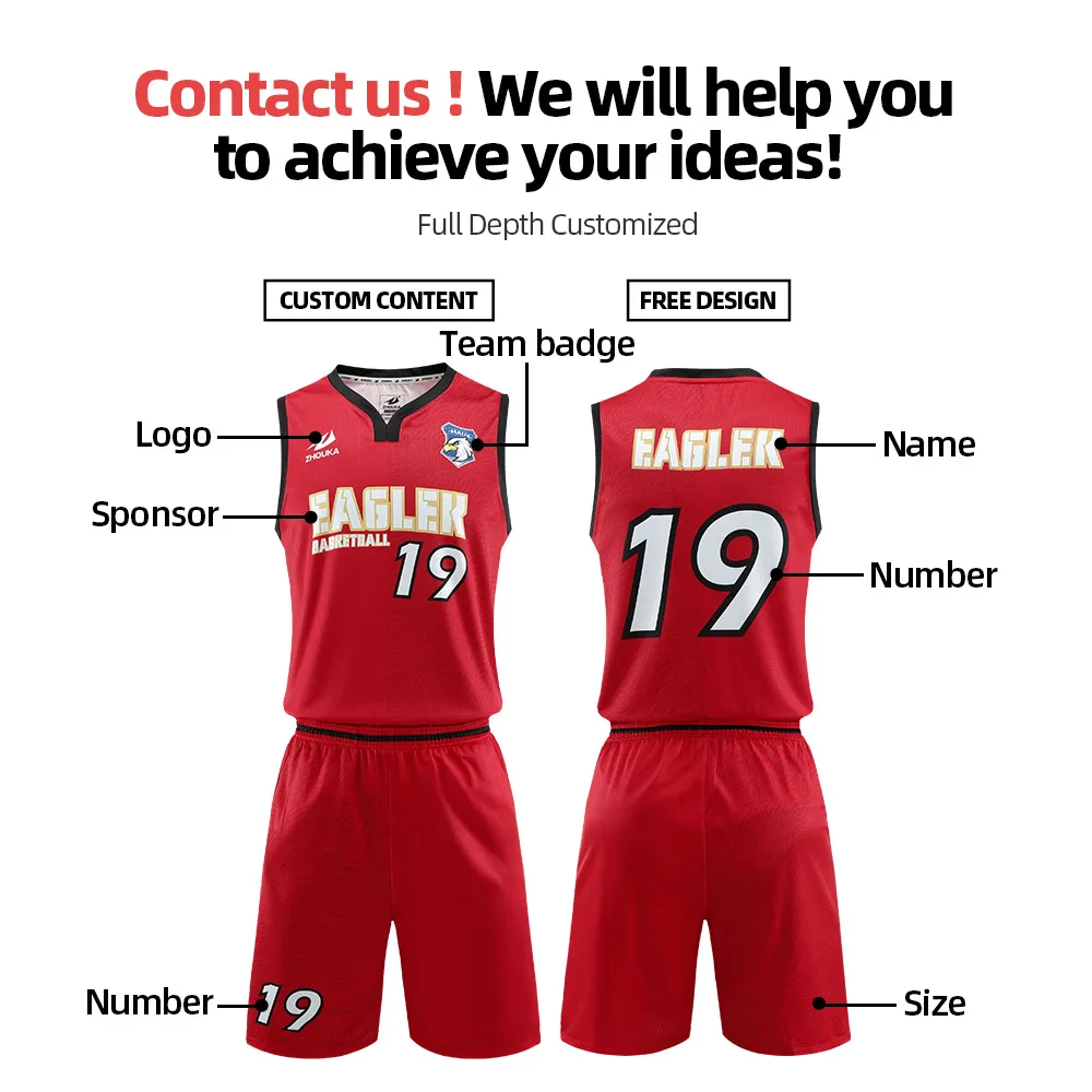 Customized Design Basketball Jerseys Shirt Short Men Boy Maillot