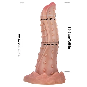 Realistic Dildo with Suction Cup Vaginal G-Spot Massage Anal Plug Sex Toy Huge Tongue Dildos Dragon Dildo Female Sex Toys 4