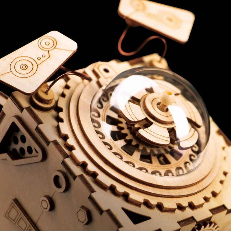 Robotime 3D головоломка Diy движение деревянная модель собаки игрушки для детей девочек мальчиков Тренировки Мозга музыкальная шкатулка Seymour Am480