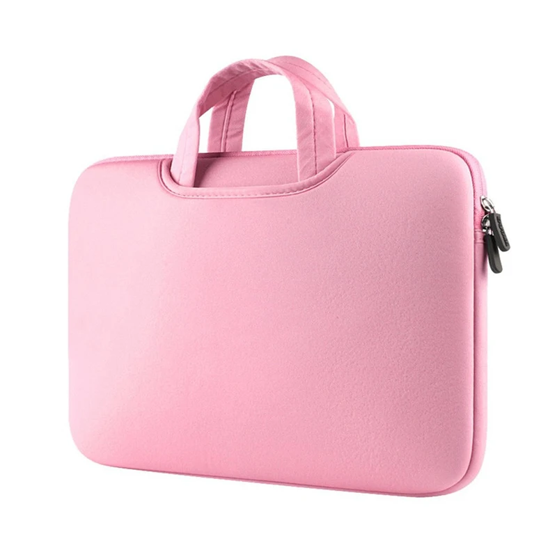 Pink 11 12 13 14 15 15,6 дюймов Сумка для ноутбука чехол для компьютера сумки двойная молния противоударный чехол для ноутбука MacBook Air Pro retina - Цвет: Pink